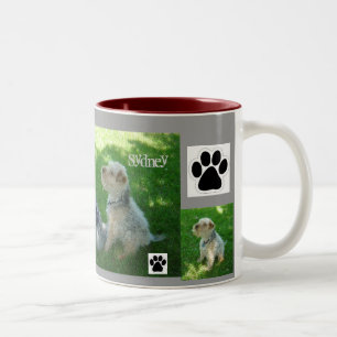 Bicolor Taza de Sydney y de Nicky