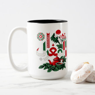 Bicolor Taza de té de menta marroquí | Taza de café de art