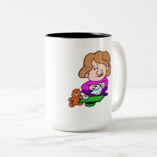 Bicolor Taza de té de Toonworks para fiestas de té
