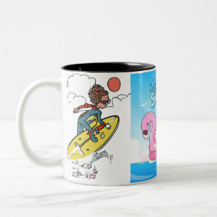 Bicolor taza de té de verano