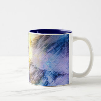 Bicolor Taza de tela con estampado de nudos púrpura