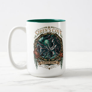 Bicolor Taza de terror náutico Siren's Cove Dark Mermaid
