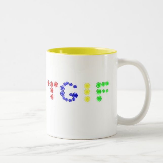 Bicolor Taza de TGIF (Derecha)