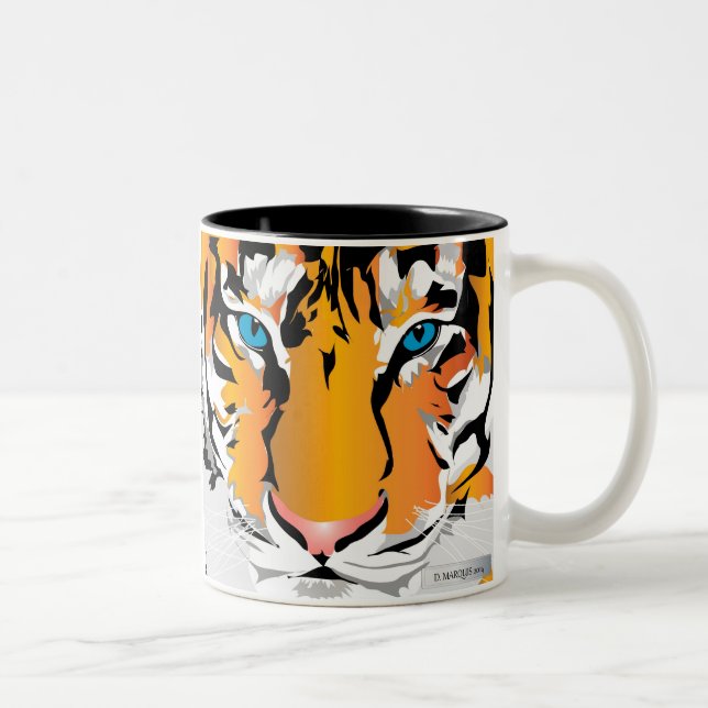 BICOLOR TAZA DE TIGER-ORANGE (Derecha)
