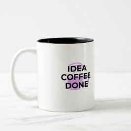 Bicolor Taza De Tipografía De Definición De Café Minimalis