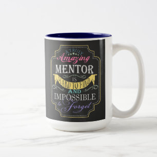 Bicolor Taza de tipografía personalizada con cita de mento
