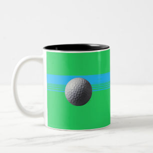 Bicolor Taza de tono negro dos golf ball