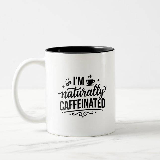 Bicolor Taza de transferencia Caffeine Vibes (Izquierda)