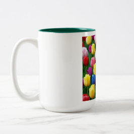 Bicolor Taza de Tulipanes Pristinos