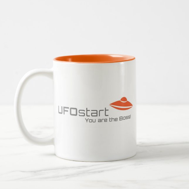 Bicolor Taza de UFOstart (Izquierda)