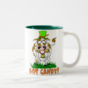 Bicolor Taza de Vaca de Caramelo