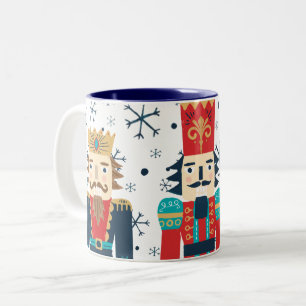 Bicolor Taza de vacaciones de cascanueces de acuarela lind