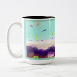 Bicolor Taza de Vida a Bordo de Otro Planeta