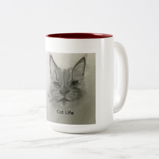 Bicolor Taza de vida de gato