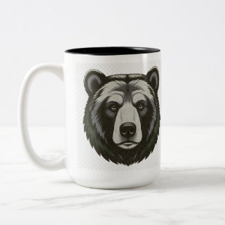Bicolor Taza de vida silvestre de oso negro
