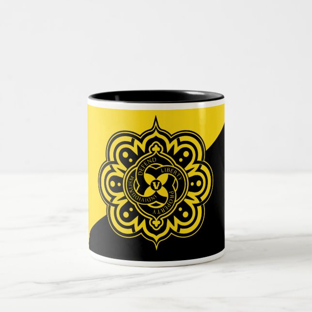 Bicolor Taza de Voluntaryist (Centro)