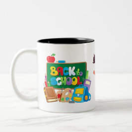 Bicolor Taza de Vuelta al Colegio