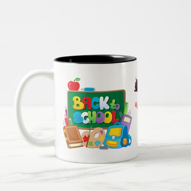 Bicolor Taza de Vuelta al Colegio (Izquierda)