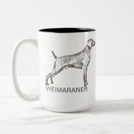 Bicolor Taza de Weimaraner