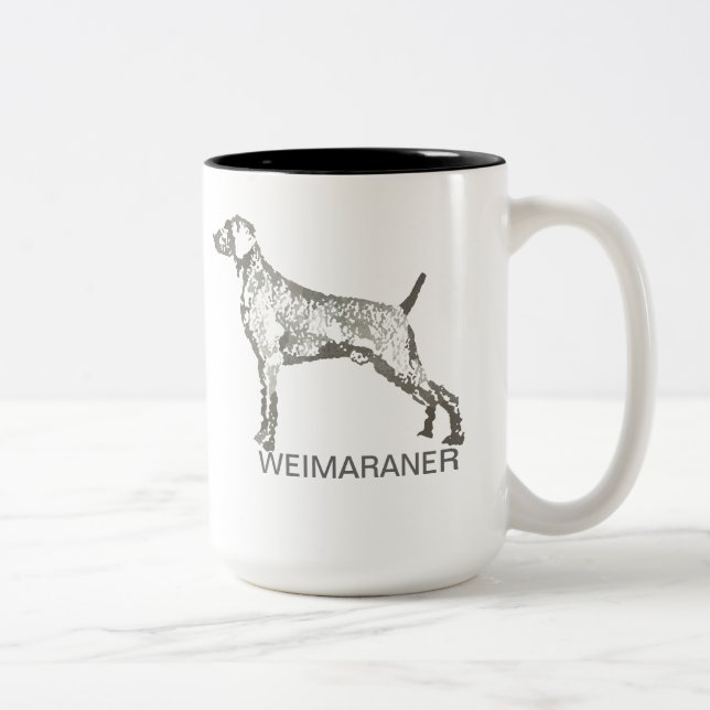 Bicolor Taza de Weimaraner (Derecha)