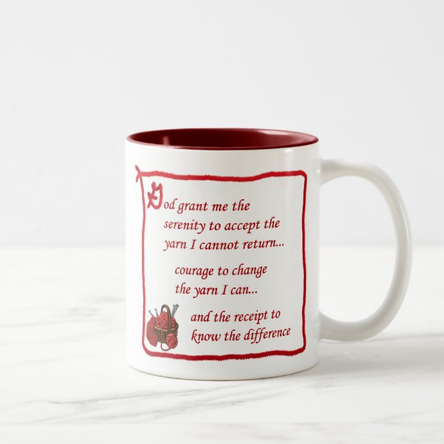 Bicolor Taza de Yarnaholic (Derecha)