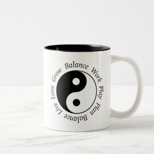 Bicolor Taza de Yin Yang de la balanza