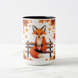 Bicolor Taza de zorro en otoño