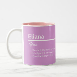Bicolor Taza Definición Nombre Eliana Regalo Personalizado