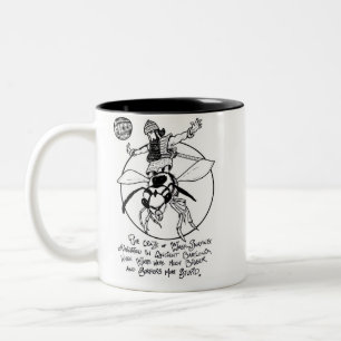 Bicolor Taza del 2-Tono de FICTS "Avispa-Que practica