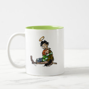 Bicolor Taza del abrazo