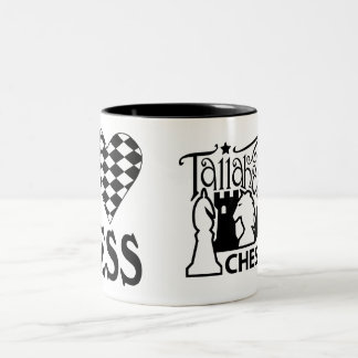 Bicolor Taza del ajedrez del amor del club de ajedrez de