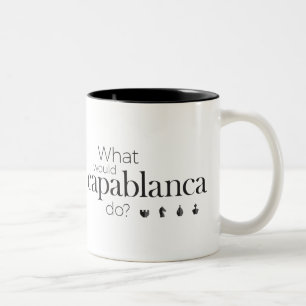 Bicolor Taza del ajedrez: ¿Qué Capablanca haría?
