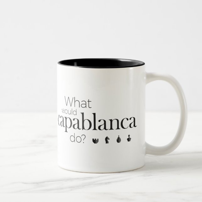 Bicolor Taza del ajedrez: ¿Qué Capablanca haría? (Derecha)
