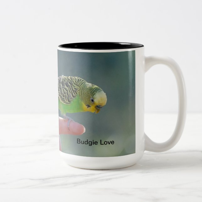 Bicolor Taza del amor de Budgie (Derecha)