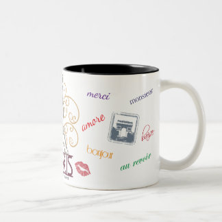 Bicolor Taza del amor de París "ciudad"