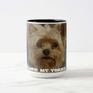 Bicolor Taza del amor de Yorkie