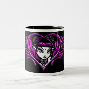 Bicolor Taza del amor del día de Valentin de las rosas