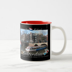 Bicolor Taza del anáglifo de Amsterdam Holanda 3D