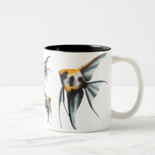 Bicolor Taza del Angelfish de Koi