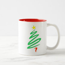 Taza del árbol de Navidad