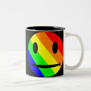 Bicolor Taza del arco iris