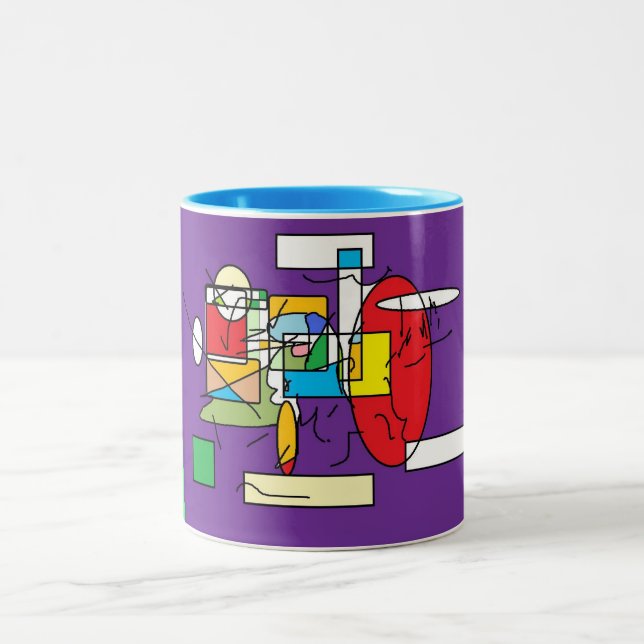 Bicolor taza del arte abstracto (Centro)