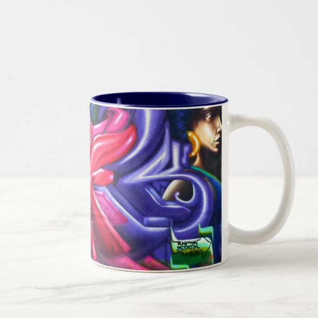 Bicolor Taza del arte de la Mi-Calle (Derecha)