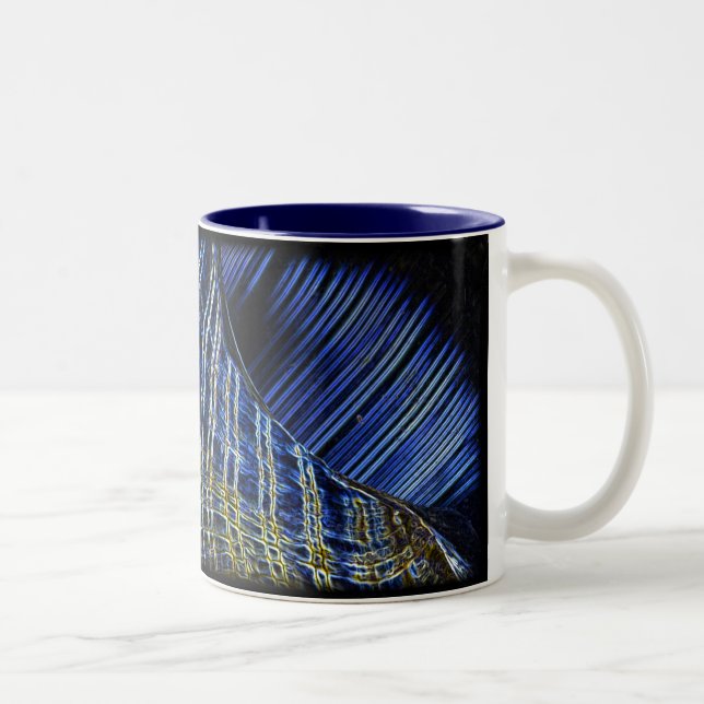 Bicolor Taza del arte de Shell Digital (Derecha)