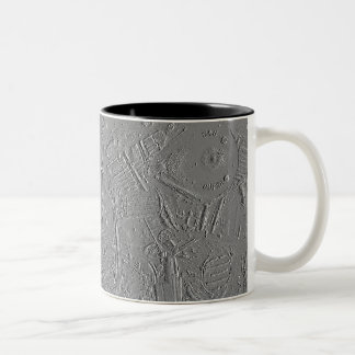 Bicolor Taza del arte del alivio de la motocicleta de