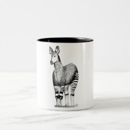 Bicolor Taza del arte del Okapi