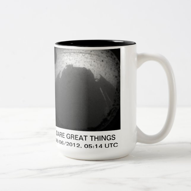 BICOLOR TAZA DEL ATERRIZAJE DE LA CURIOSIDAD DE MARTE (Derecha)