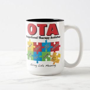 Bicolor Taza del ayudante de la terapia profesional