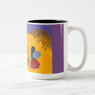 Bicolor Taza del bailarín del búfalo