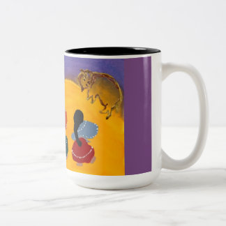 Bicolor Taza del bailarín del búfalo